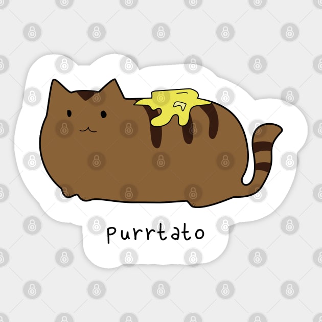 Purrtato Sticker by TeacupNeko